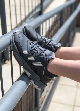 Жіночі кросівки adidas ozweego dark grey8 фото