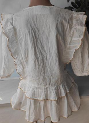 Вінтажна блуза з натуральної бавовни selected femme розмір м2 фото
