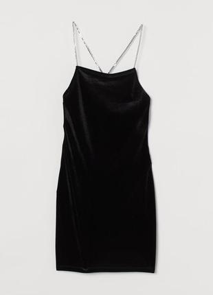 Черное мини платье h&m 👗 xs
