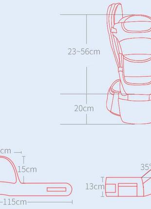 Хіпсит ерго-рюкзак кенгуру перенесення baby carrier 6в1 м'ятний дитячі віжки-ходунки2 фото