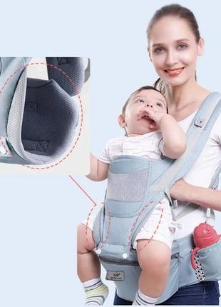 Хіпсит ерго-рюкзак кенгуру перенесення baby carrier 6в1 м'ятний дитячі віжки-ходунки4 фото