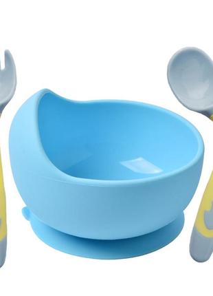 Глубокая тарелка y9 и ложка вилка меняющие форму (vol-10530)