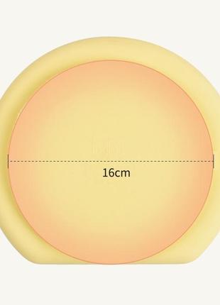 Набор y3 силиконовая тарелка, слюнявчик, круглая тарелка для первых блюд, ложка, вилка, коврик зеленый(n-9831)4 фото