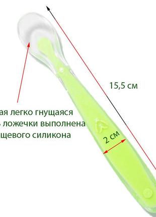 Набор силиконовая тарелка коврик лиловый и силиконовая ложка для кормления ребенка салатовая (n-1710)5 фото