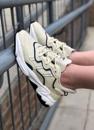 Жіночі кросівки adidas ozweego milk white1 фото