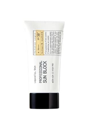 Солнцезащитный крем logically, skin professional sun block spf50+/ pa++++ 70 мл