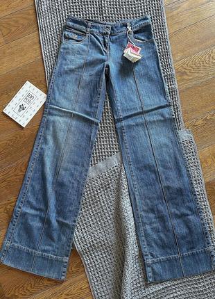 Длинные стрейчевые джинсы клёш с низкой посадкой винтаж patrizia pepe1 фото
