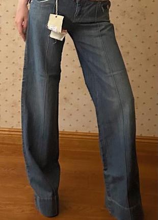 Длинные стрейчевые джинсы клёш с низкой посадкой винтаж patrizia pepe2 фото
