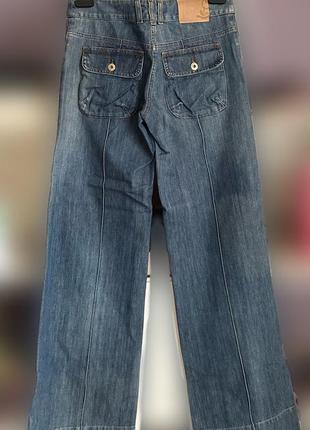 Длинные стрейчевые джинсы клёш с низкой посадкой винтаж patrizia pepe10 фото