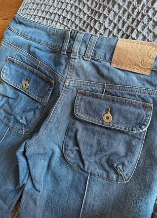 Длинные стрейчевые джинсы клёш с низкой посадкой винтаж patrizia pepe7 фото