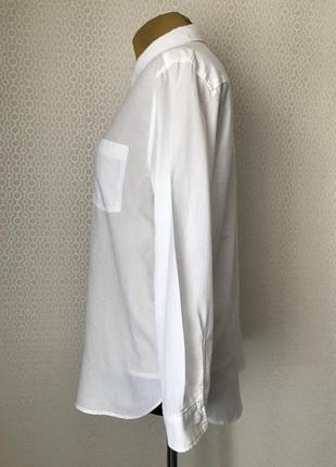 Трендовая стильная белая рубашка оверсайз от h&m, размер 38, укр 46-48-503 фото