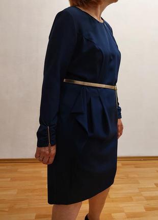 Синя сукня lesya з золотим паском6 фото