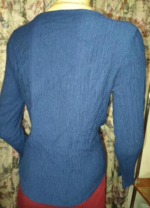 Блузка женская синего цвета.5 фото
