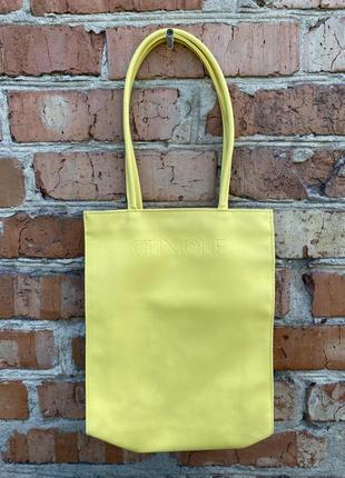 Желтая сумка шоппер2 фото