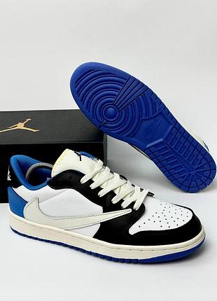 Кроссовки jordan 1 low fragment design travis scott