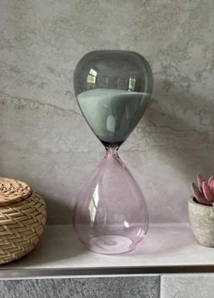 Песочные часы tfa (1860090240), 15 минут, таймер, белый песок, серо-розовое стекло, 19 x 7.3 см5 фото