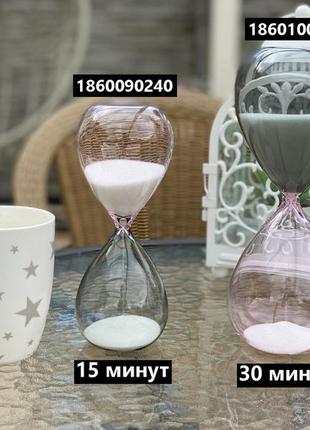 Песочные часы tfa (1860090240), 15 минут, таймер, белый песок, серо-розовое стекло, 19 x 7.3 см8 фото