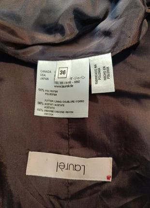 Дизайнерский пиджак жакет laurel укороченный 3/4 рукав шоколадного цвета в виде винтажного ретро стиля3 фото