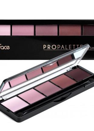 Тіні для повік 5-колірні topface "pro palette eyeshadow" 017