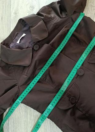 Дизайнерский пиджак жакет laurel укороченный 3/4 рукав шоколадного цвета в виде винтажного ретро стиля4 фото