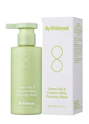 Пінка для вмивання з зеленим чаєм та ензимами by wishtrend green enzyme foaming wash, 140 мл