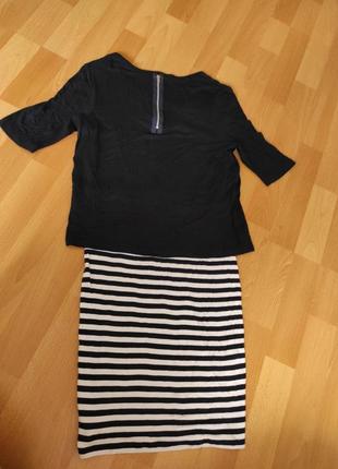 Суміжний комплект сукня кофта футболка + спідниця next petites2 фото