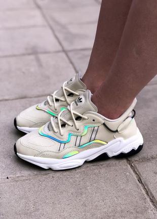 Жіночі кросівки adidas ozweego milk white7 фото