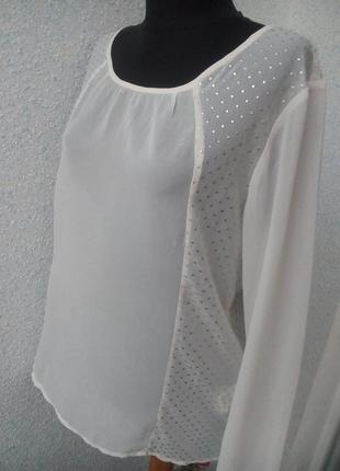 Vero moda шифонова блуза молочного кольору