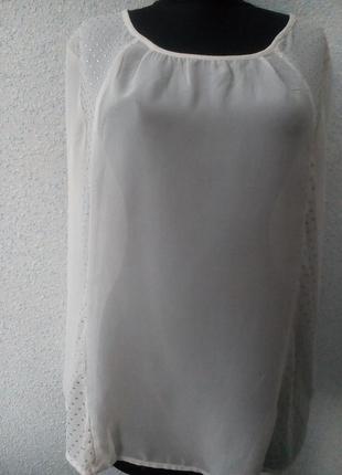 Vero moda шифоновая блуза молочного цвета4 фото