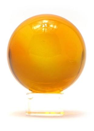 Куля кришталева на підставці жовтогаряча 6 см 287321 фото