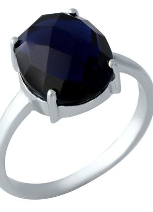 Серебряное кольцо komilfo с сапфиром nano 4.05ct, вес изделия 2,66 гр (1959305) 19 размер