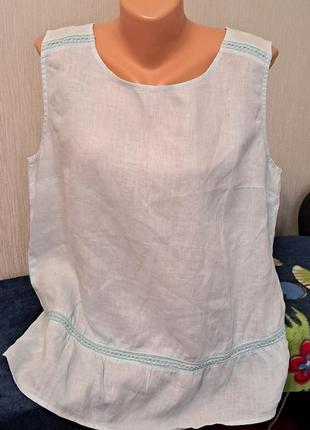 Блуза сорочка льон1 фото