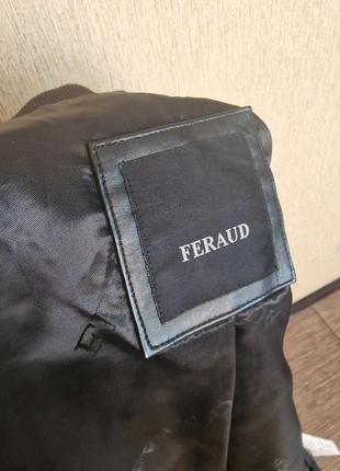 Стильный кожаный бомбер, куртка из натуральной кожи louis feraud, оригинал