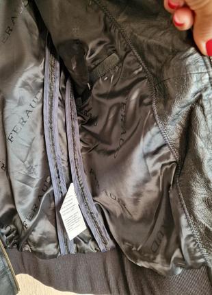 Стильный кожаный бомбер, куртка из натуральной кожи louis feraud, оригинал