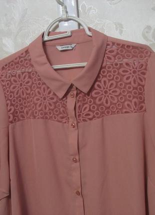 Блуза с кружевной вставкой george большой размер3 фото