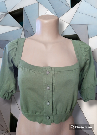Женская блуза футболка топ укороченная кроп топ трикотаж коттон новая однотонная
