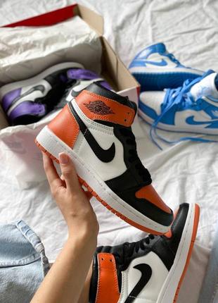 Кроссовки nike air jordan retro high orange