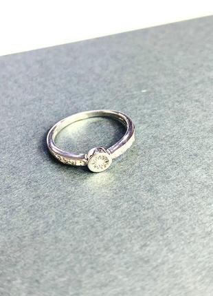 Серебряное кольцо komilfo с натуральными бриллиантом 0.05ct, вес изделия 1,69 гр (2064244) 18 размер2 фото