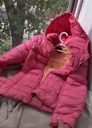Утепленная женская куртка курточка зефира с капюшоном стеганная на молнии удлиненная осень весна деми под джинсы7 фото