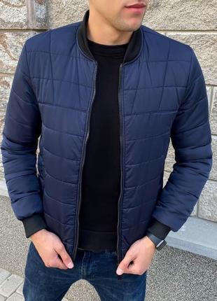 Мужская куртка демисезонная весенняя осенняя jacket до 0*с черная бомбер мужской утепленный7 фото