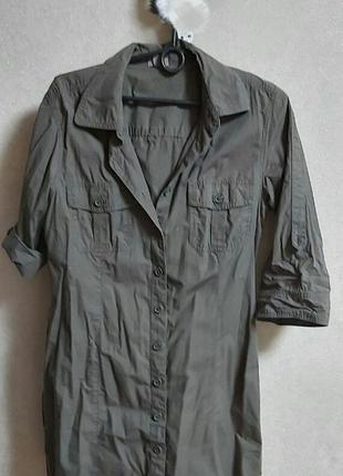 Рубашка хакки, удлиненная, под пояс или без2 фото