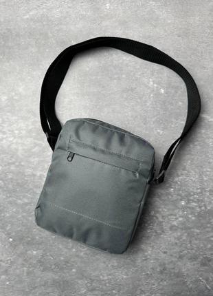 Барсетка на плечо мужская dazy серая мессенджер тканевый  сумка через плечо спортивная4 фото