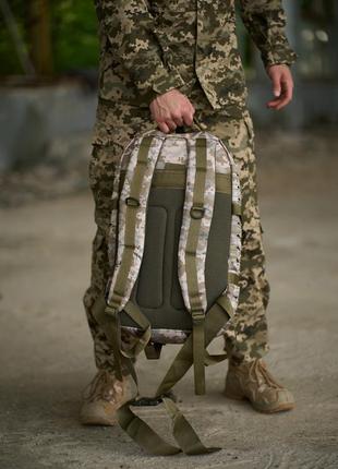 Рюкзак тактический большой на 100 литров армейский военный мужской mlrs пиксель светлый камуфляж | сумка10 фото