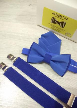 Стильний краватка метелик в синьому кольорі. метелик.