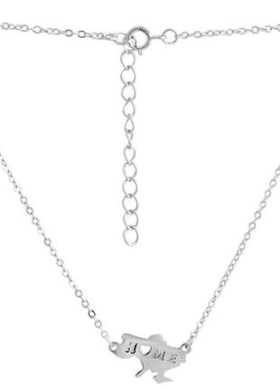 Серебряное колье komilfo с без камней, вес изделия 2,52 гр (2133575) 450480 размер