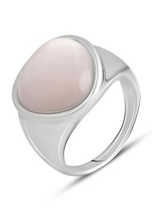 Серебряное кольцо komilfo с кошачьим глазом 9.2ct, вес изделия 7,21 гр (2141730) 17.5 размер