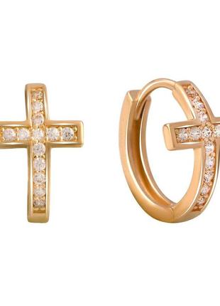 Золотые серьги amari с фианитами 0.26ct (13465701)