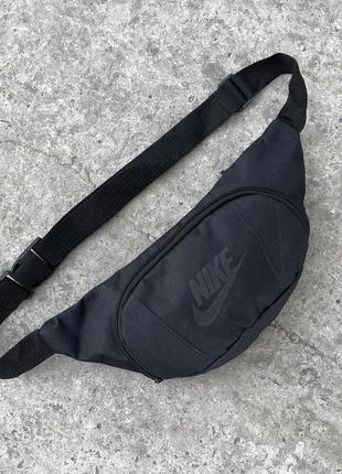 Бананка поясная nike мужская женская черная  сумка на пояс найк  сумка через плечо спортивная3 фото