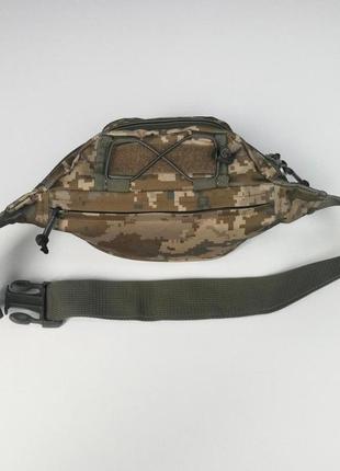 Сумка поясна тактична піксель камуфляж сумка через плече на пояс військова армійська4 фото