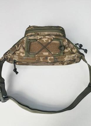 Сумка поясна тактична піксель камуфляж сумка через плече на пояс військова армійська3 фото